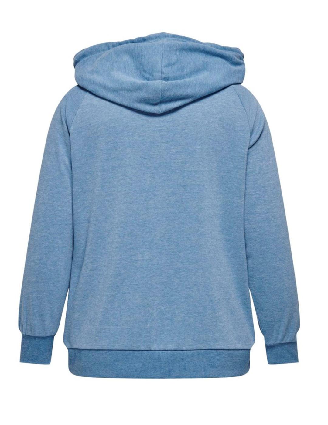 Sudadera Only Carmakoma Mille azul para mujer