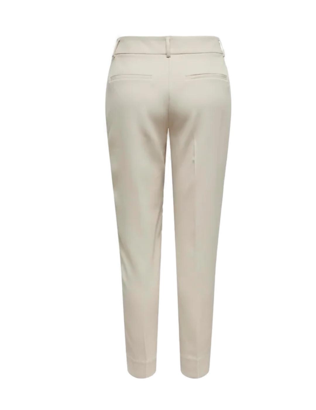 Pantalón Only Veronica color beige corte clásico para mujer