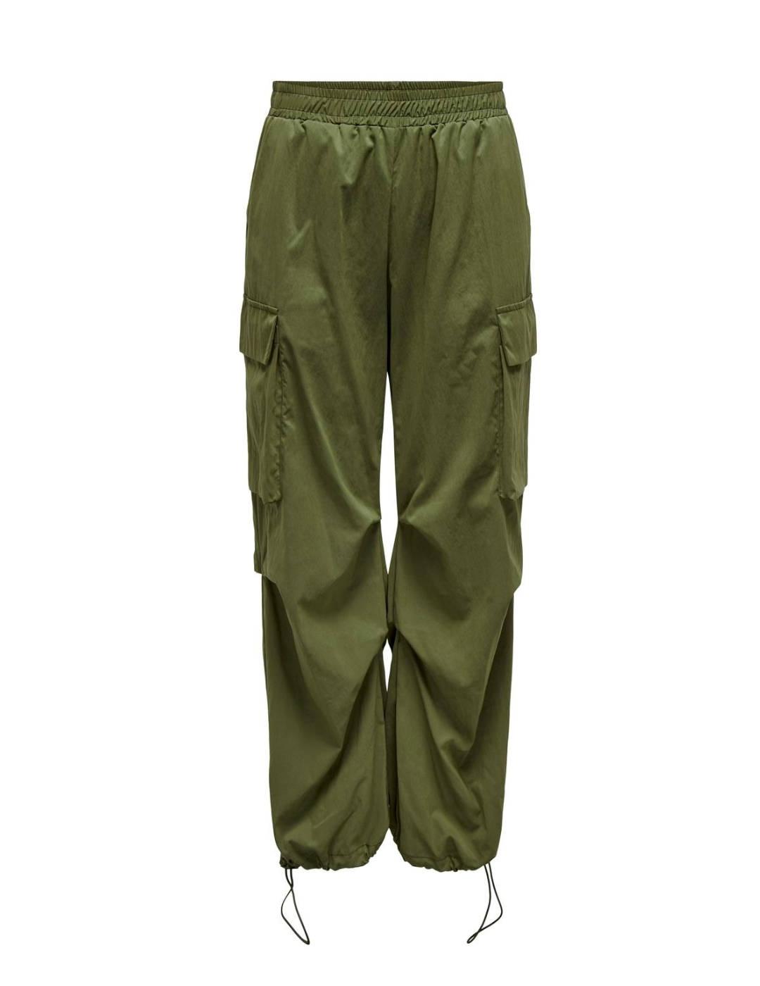 Pantalón Only Ocean cargo verde corte holgado para mujer