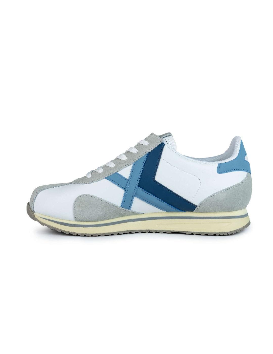 Zapatillas Munich Sapporo 171 blanca y azul de hombre