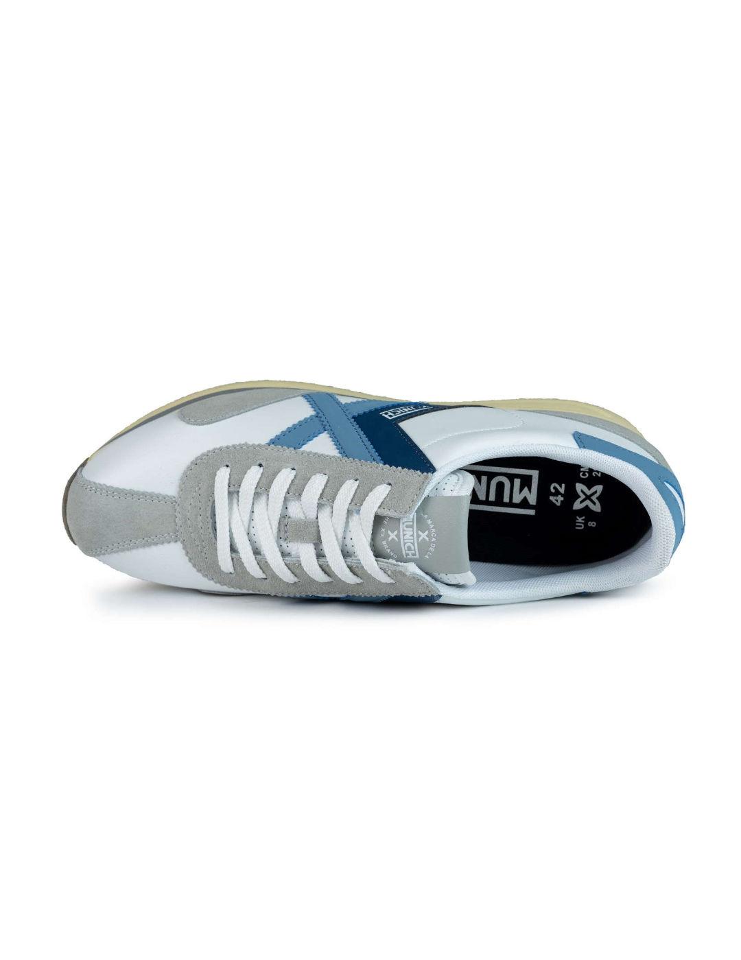 Zapatillas Munich Sapporo 171 blanca y azul de hombre