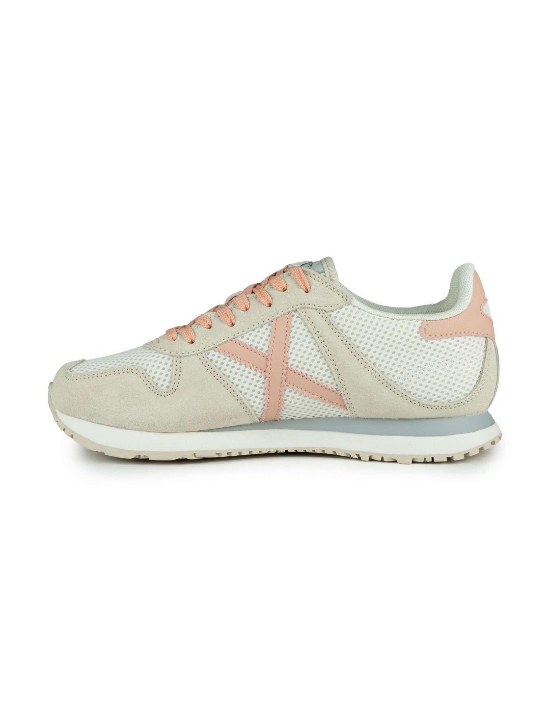 Zapatillas Munich Massana WMN 546 blanca y rosa de mujer