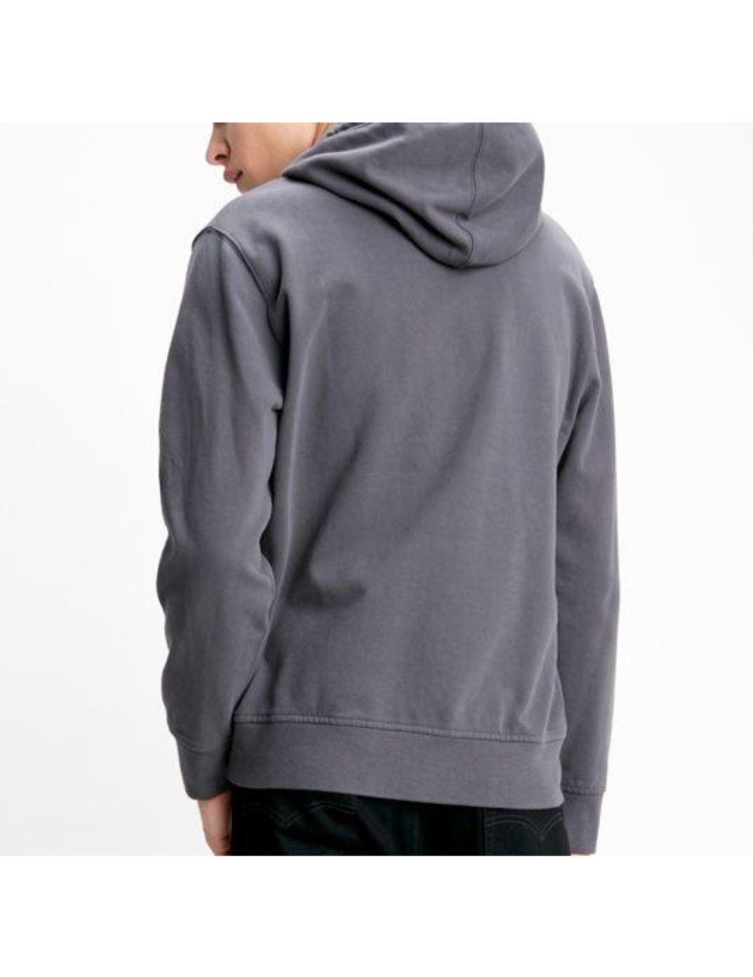PIECED PULLOVER HOODIE -W