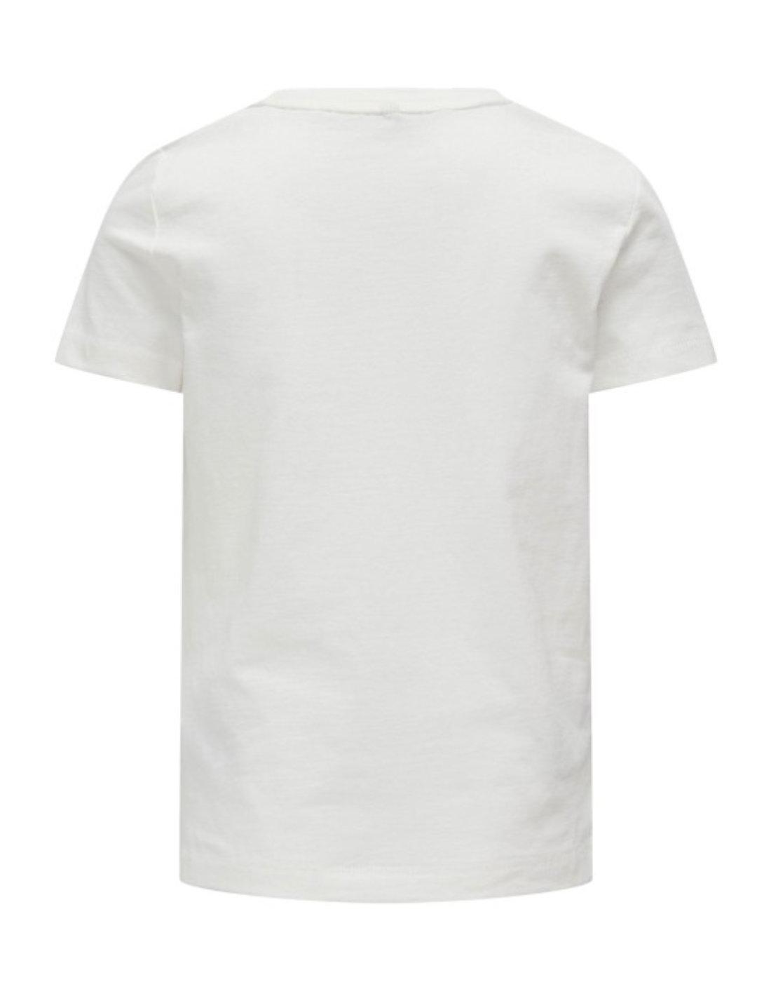 Camiseta Only Kids  Gloovi blanca manga corta para niña