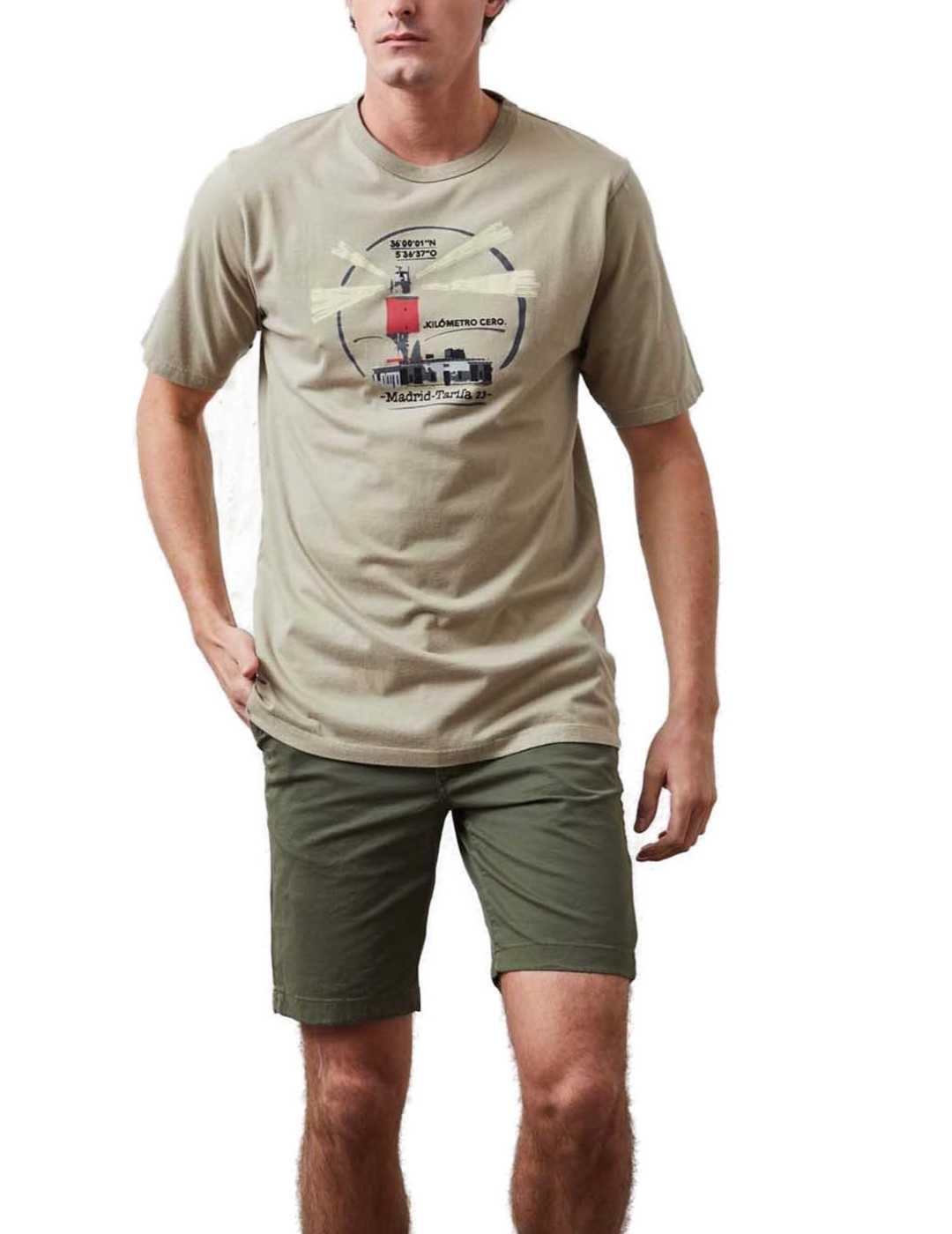 Camiseta Altonadock verde kaki km 0 manga corta hombre