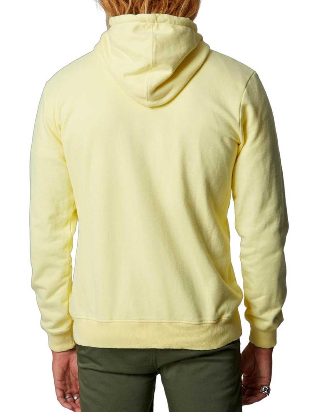 Sudadera Altonadock amarilla con cremallera y capucha hombre