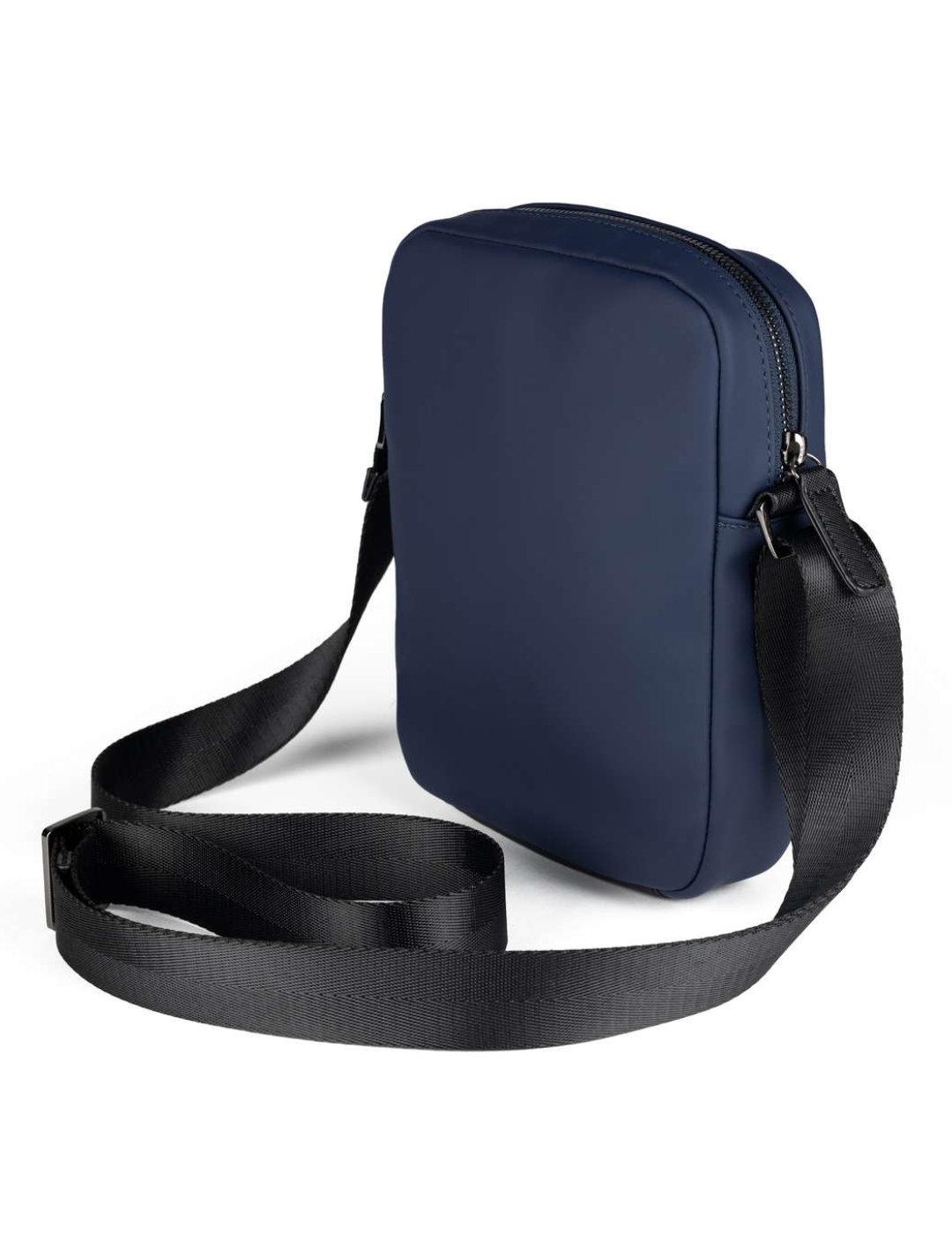 Bandolera Munich Hill azul marino tres bolsillos para hombre