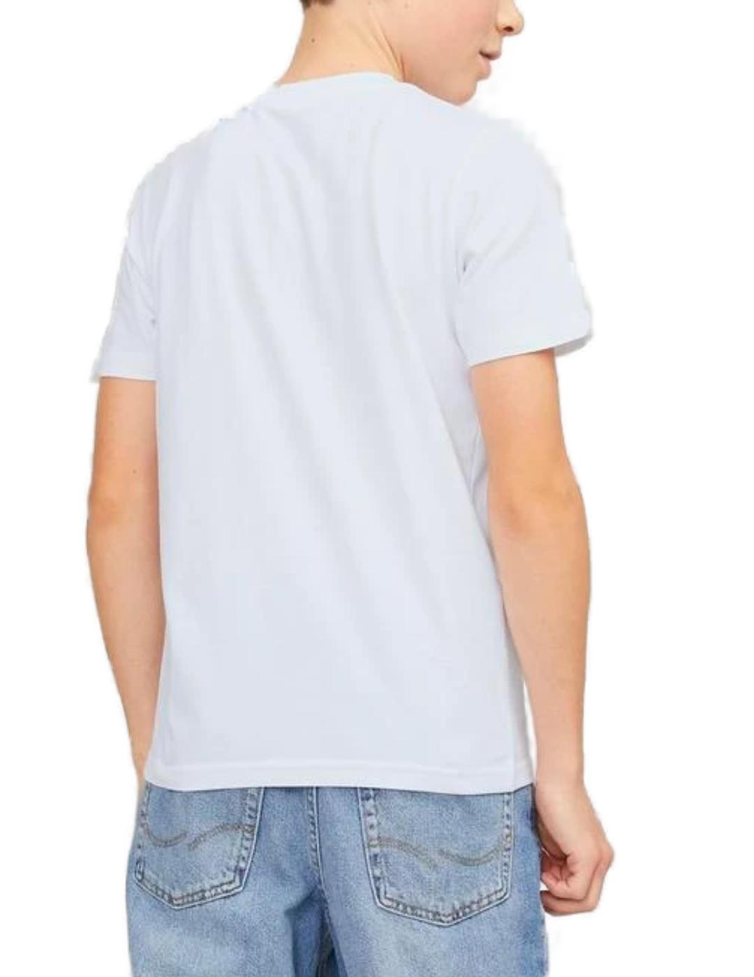 Camiseta Jack&Jones Junior blanca manga corta para niño