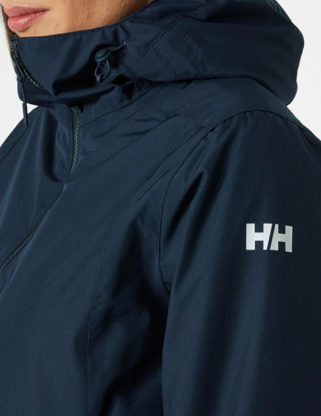Plumas Helly Hansen Lisburn azul marino con capucha de mujer
