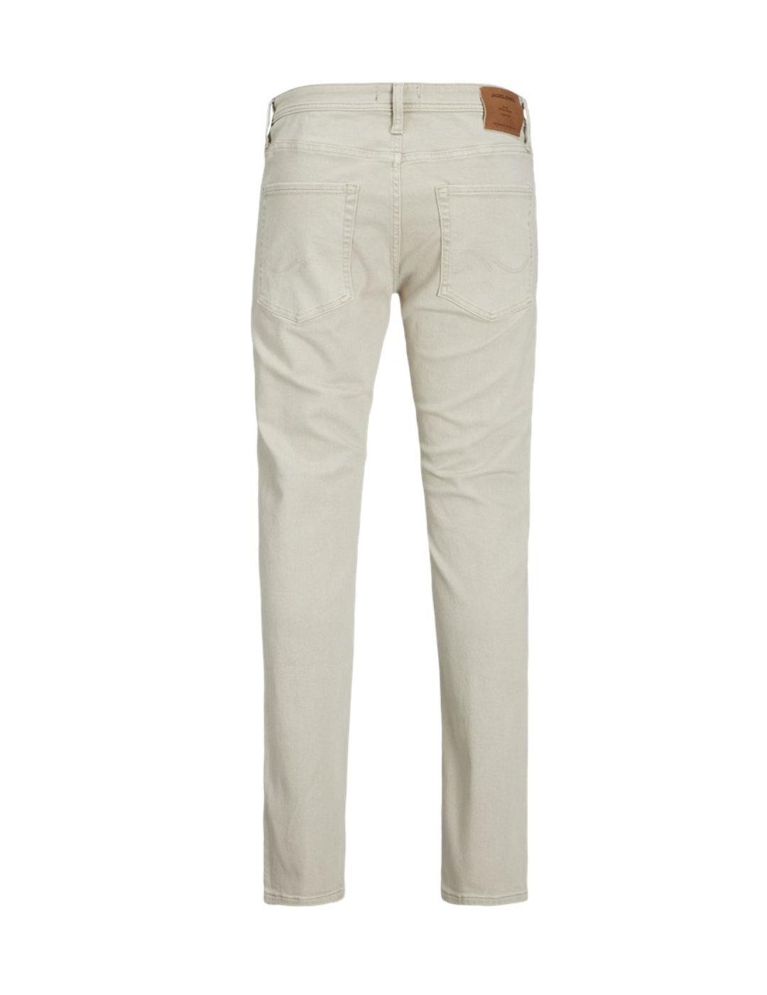 Pantalón vaquero Jack&Jones Tim beige slim straigh de hombre