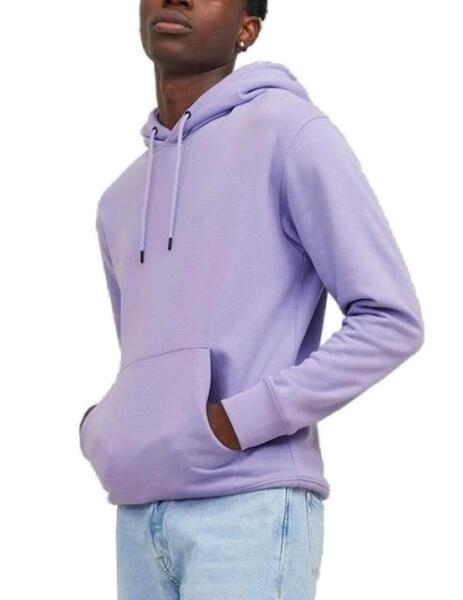 Sudadera Jack Jones Star lila con capucha para hombre