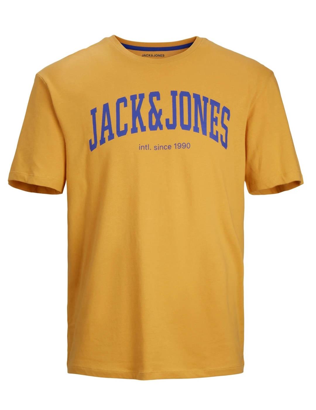 Camiseta Jack&Jones Josh amarilla manga corta para hombre
