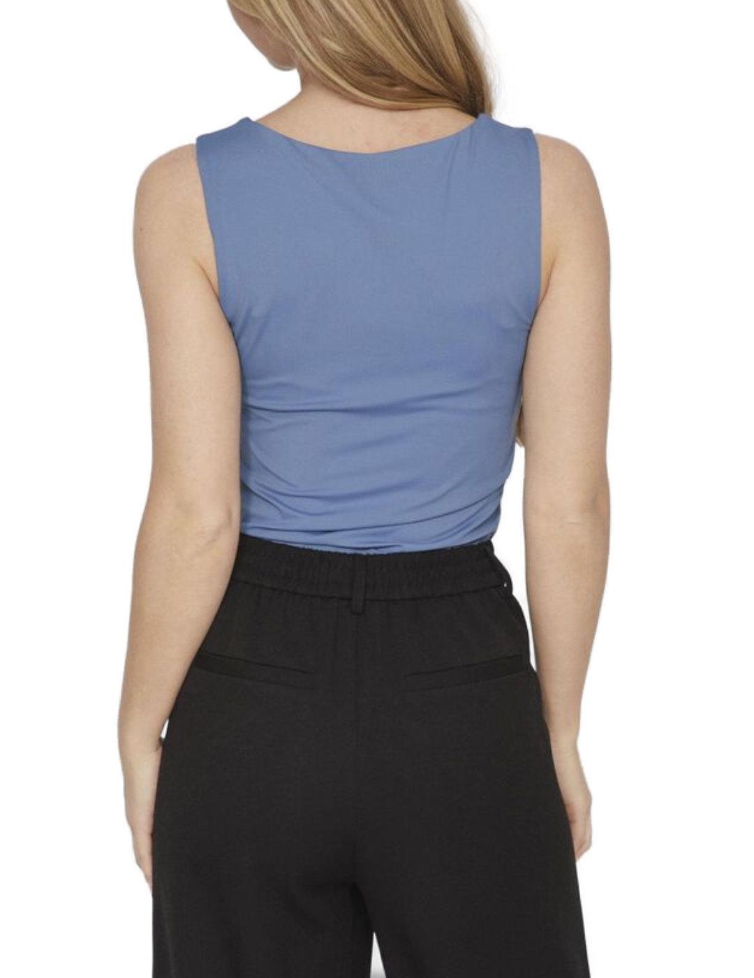 Camiseta Vila Kenza color azul de tirante ancho para mujer