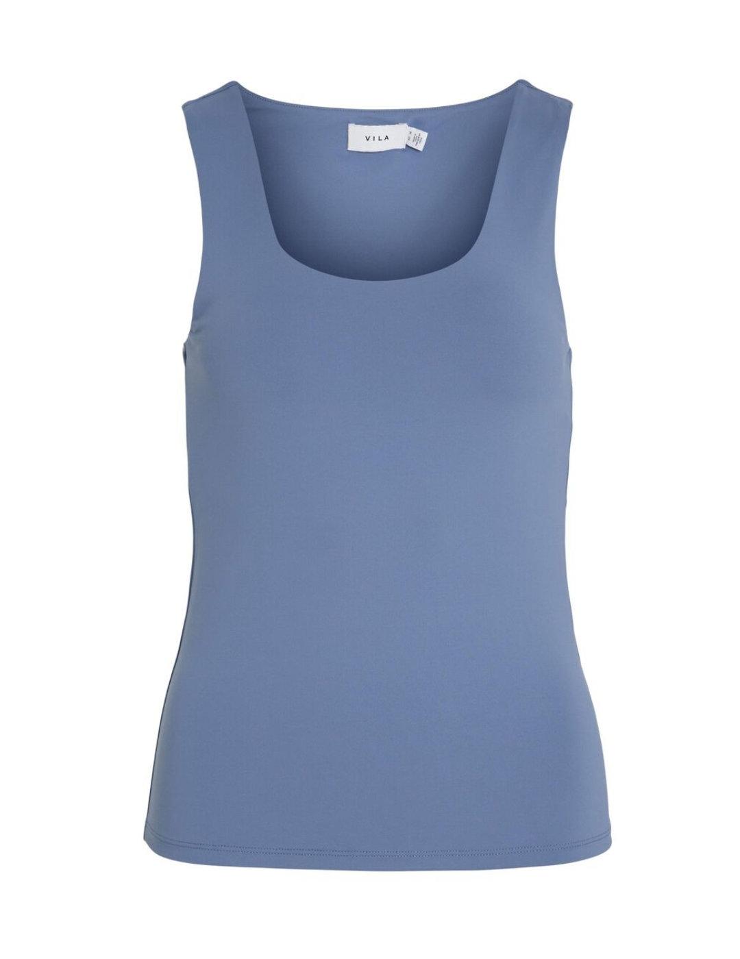Camiseta Vila Kenza color azul de tirante ancho para mujer