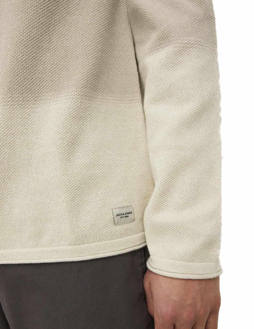 Jersey Jack&Jones Ehill beige en degradado de hombre