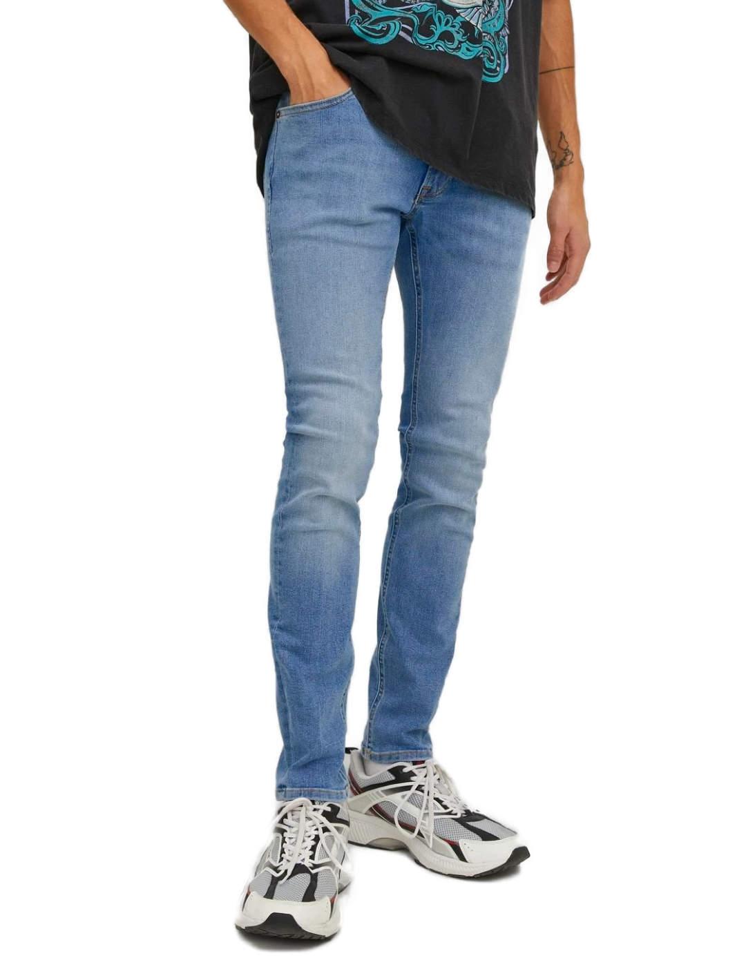 Pantalón vaquero Jack&Jones Liam skinny azul claro de hombre