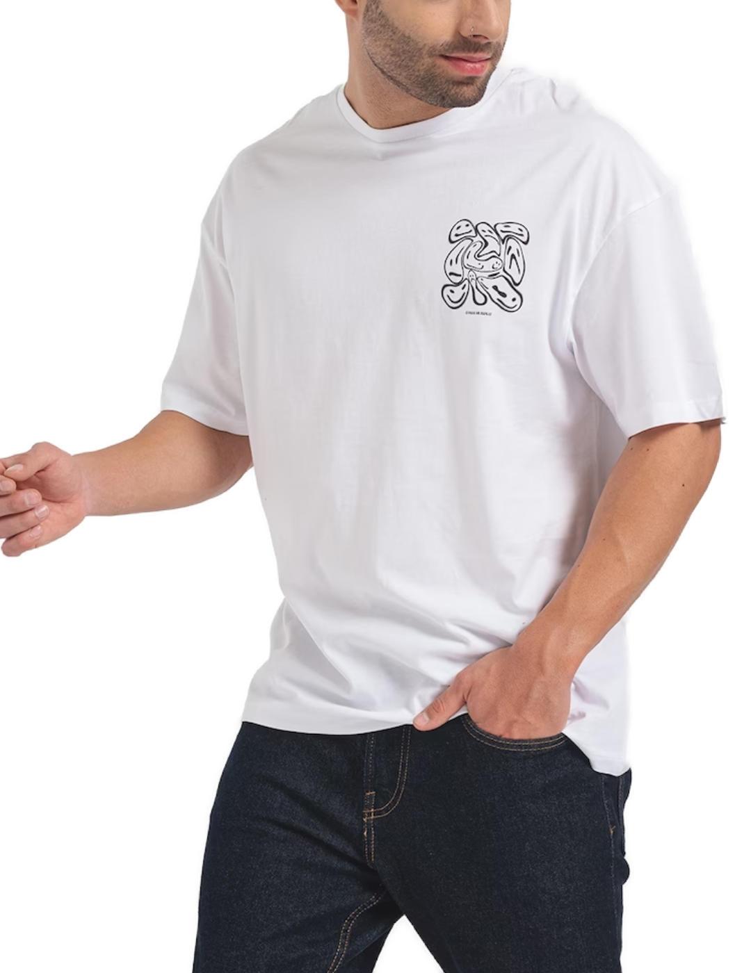 Camiseta Jack&Jones Laught blanca de manga corta para hombre