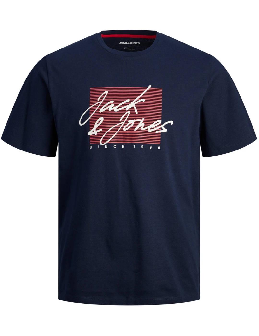 Camiseta Jack&Jones Zuri marino manga corta para hombre