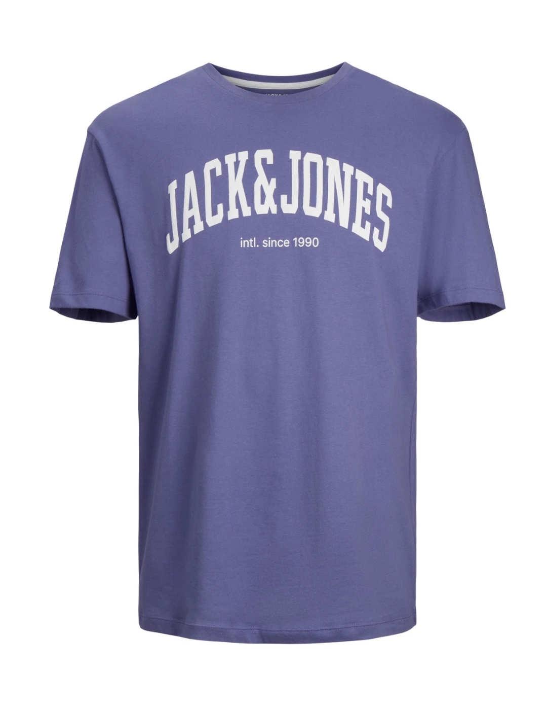 Camiseta Jack&Jones Josh morado manga corta para hombre