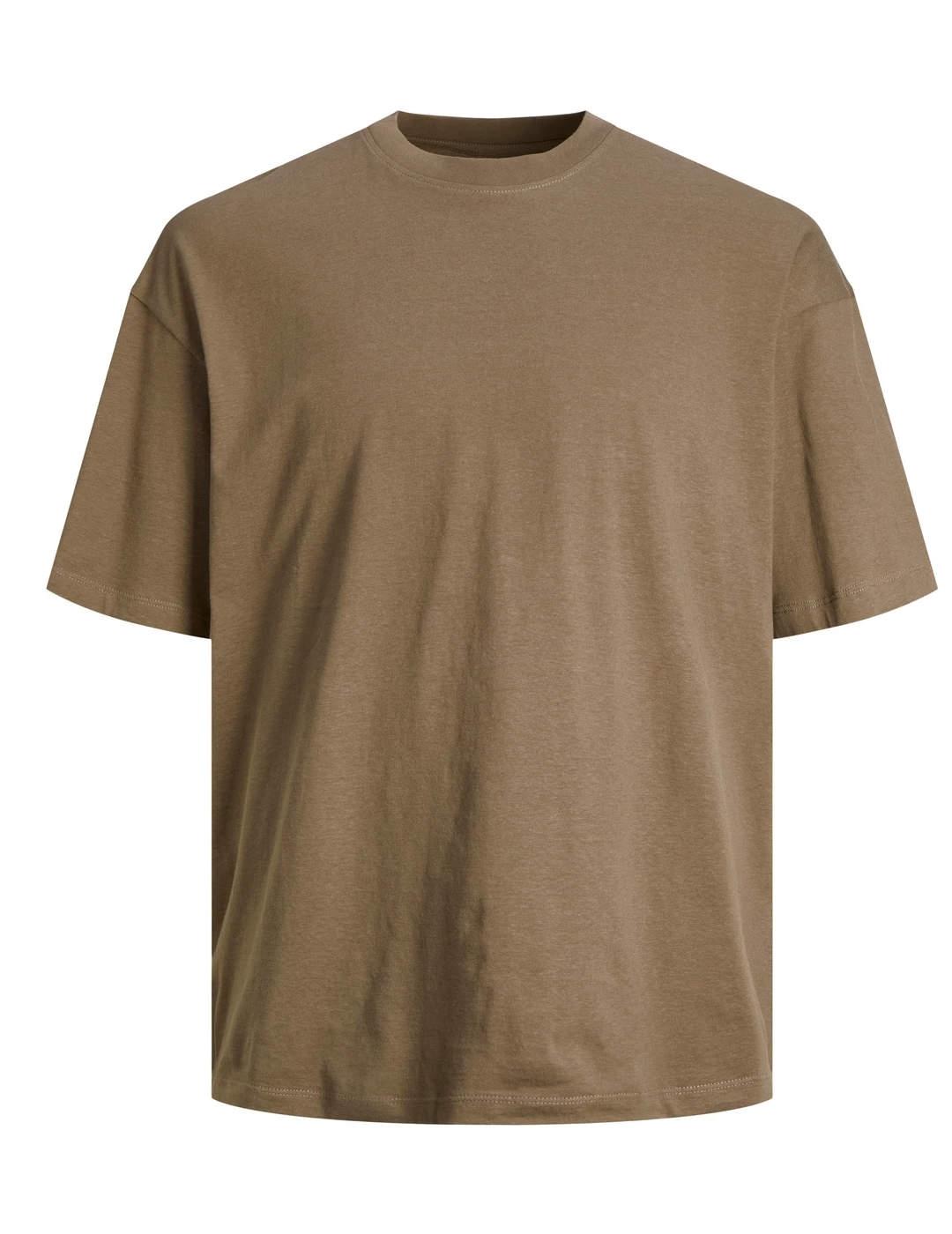Camiseta Jack&Jones Brandley marrón manga corta para hombre