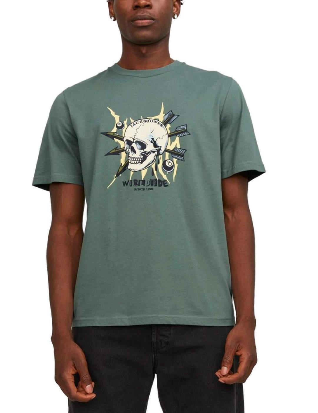Camiseta Jack&Jones Heavens verde manga corta para hombre