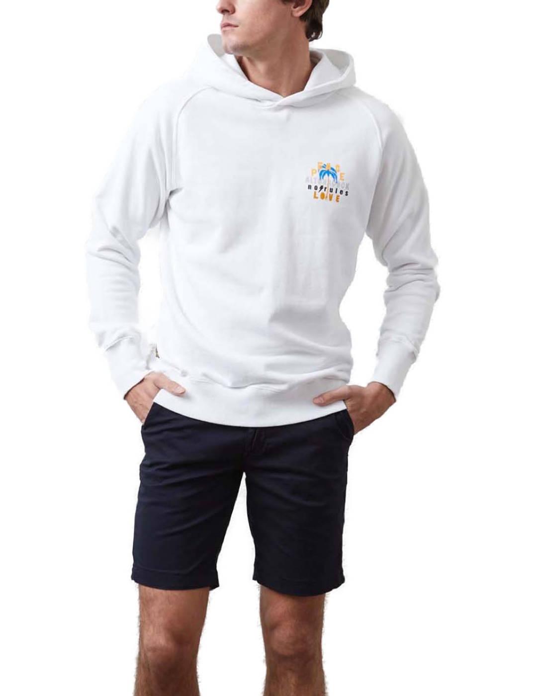 Sudaderas Altonadock blanco con capucha para hombre