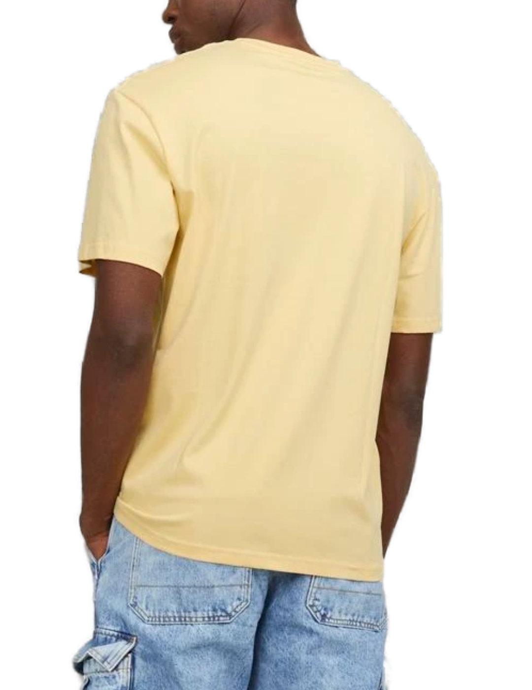 Camiseta Jack&Jones Esterbro amarillo manga corta de hombre