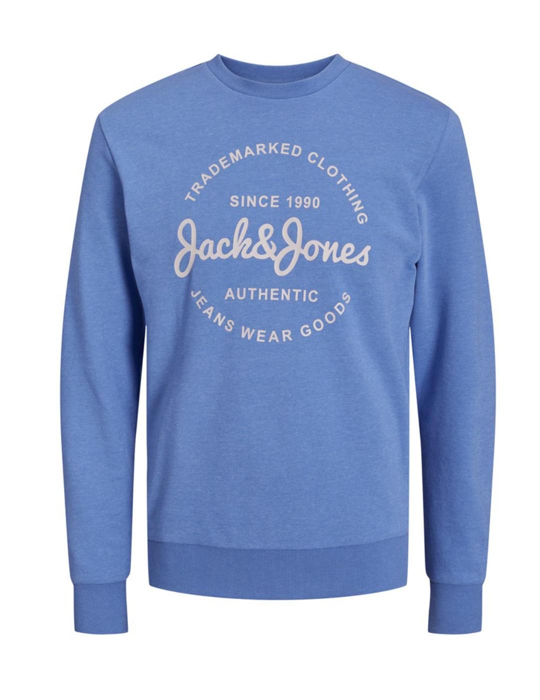 Sudadera Jack&Jones Forest azulón sin capucha para hombre