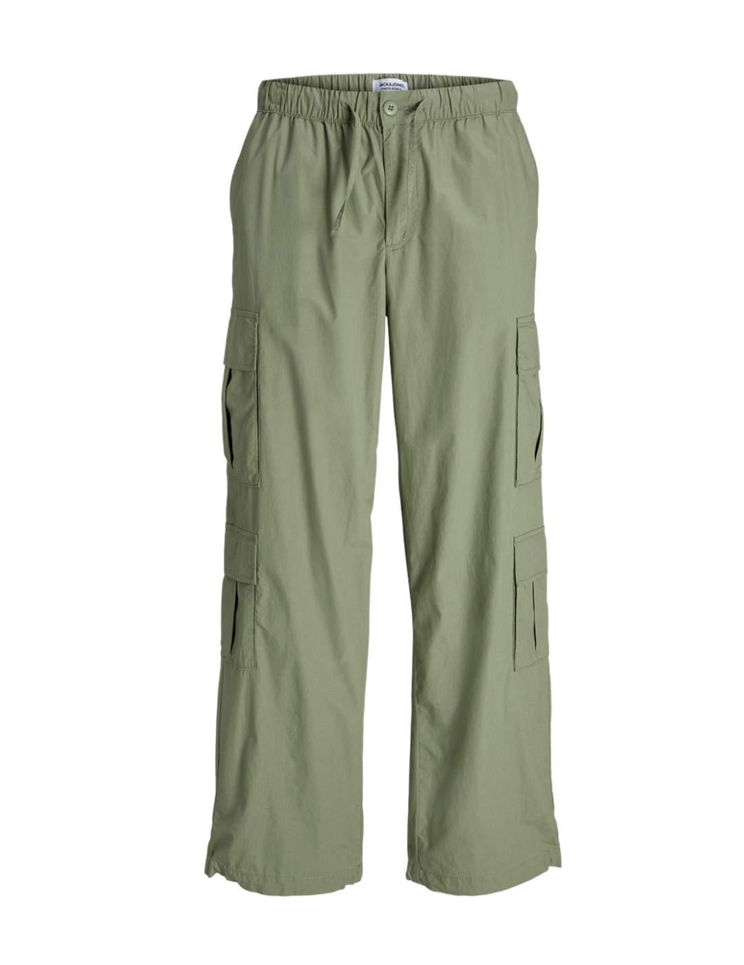 Pantalón cargo Jack&Jones Bill verde muy ancho para hombre