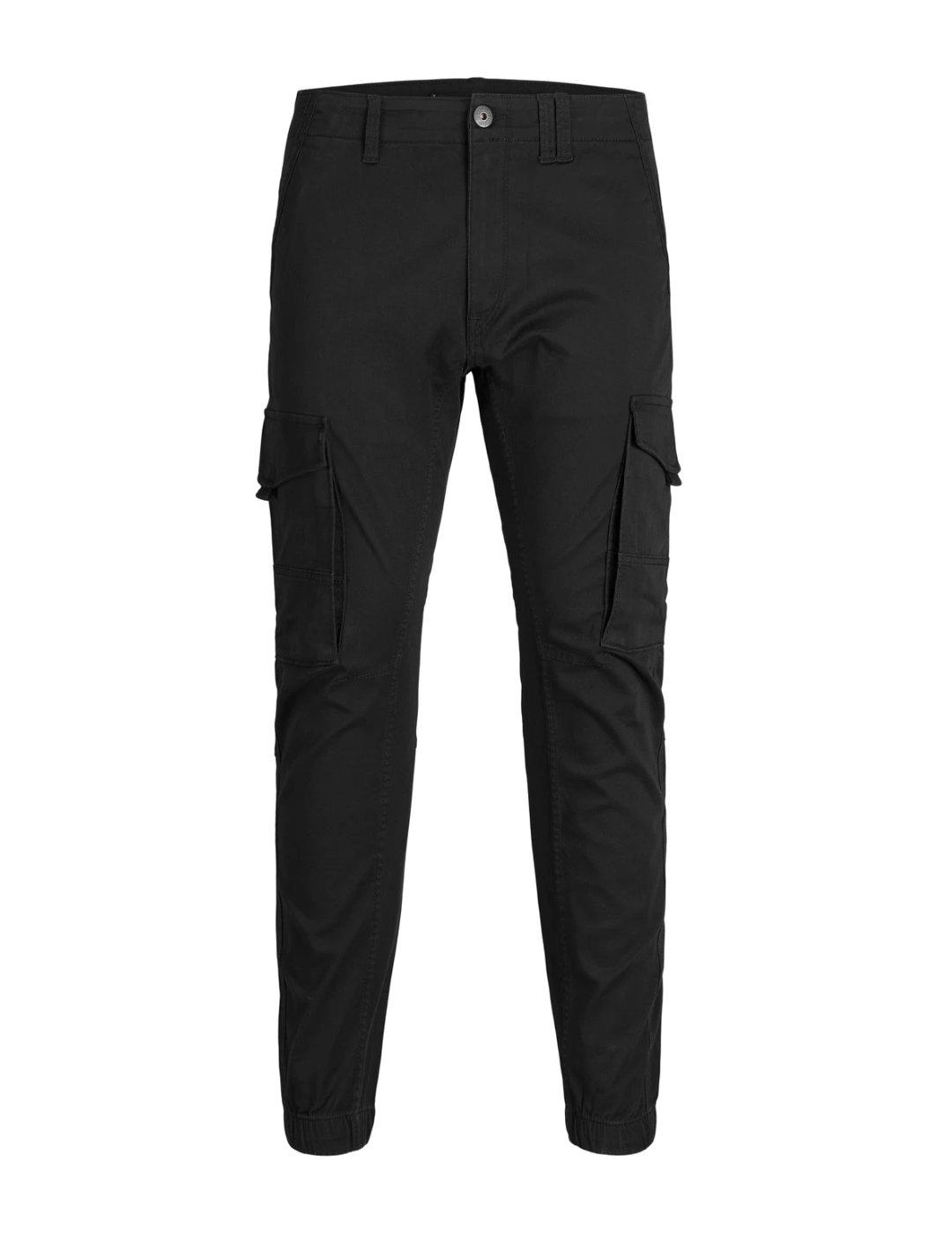 Pantalón Jack&Jones Paul cargo negro con puño de hombre