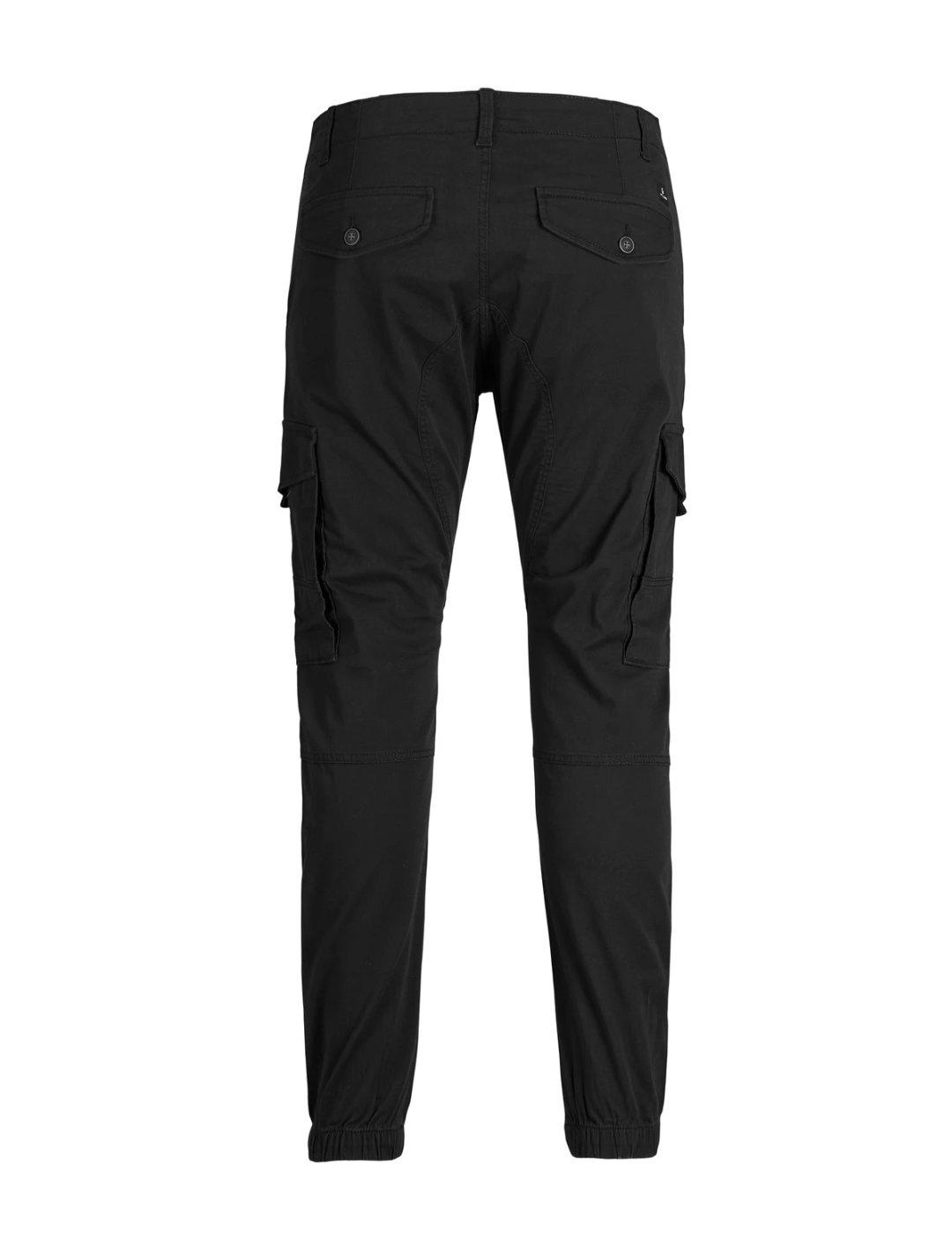 Pantalón Jack&Jones Paul cargo negro con puño de hombre