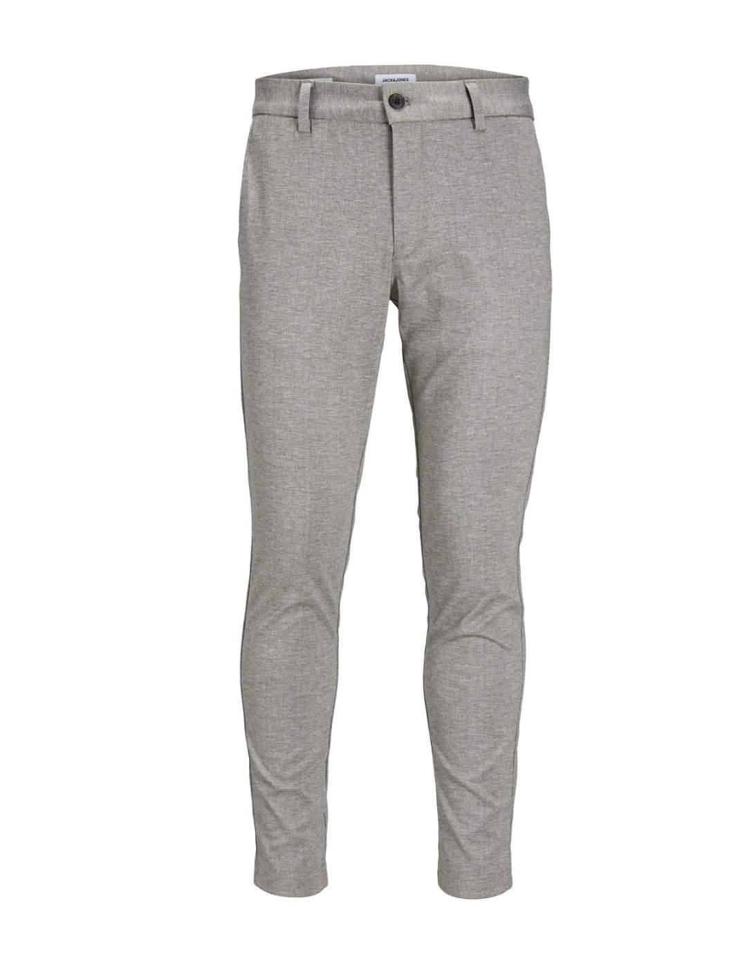 Pantalón chino Jack&Jones Marco cuadros gris Slim de hombre