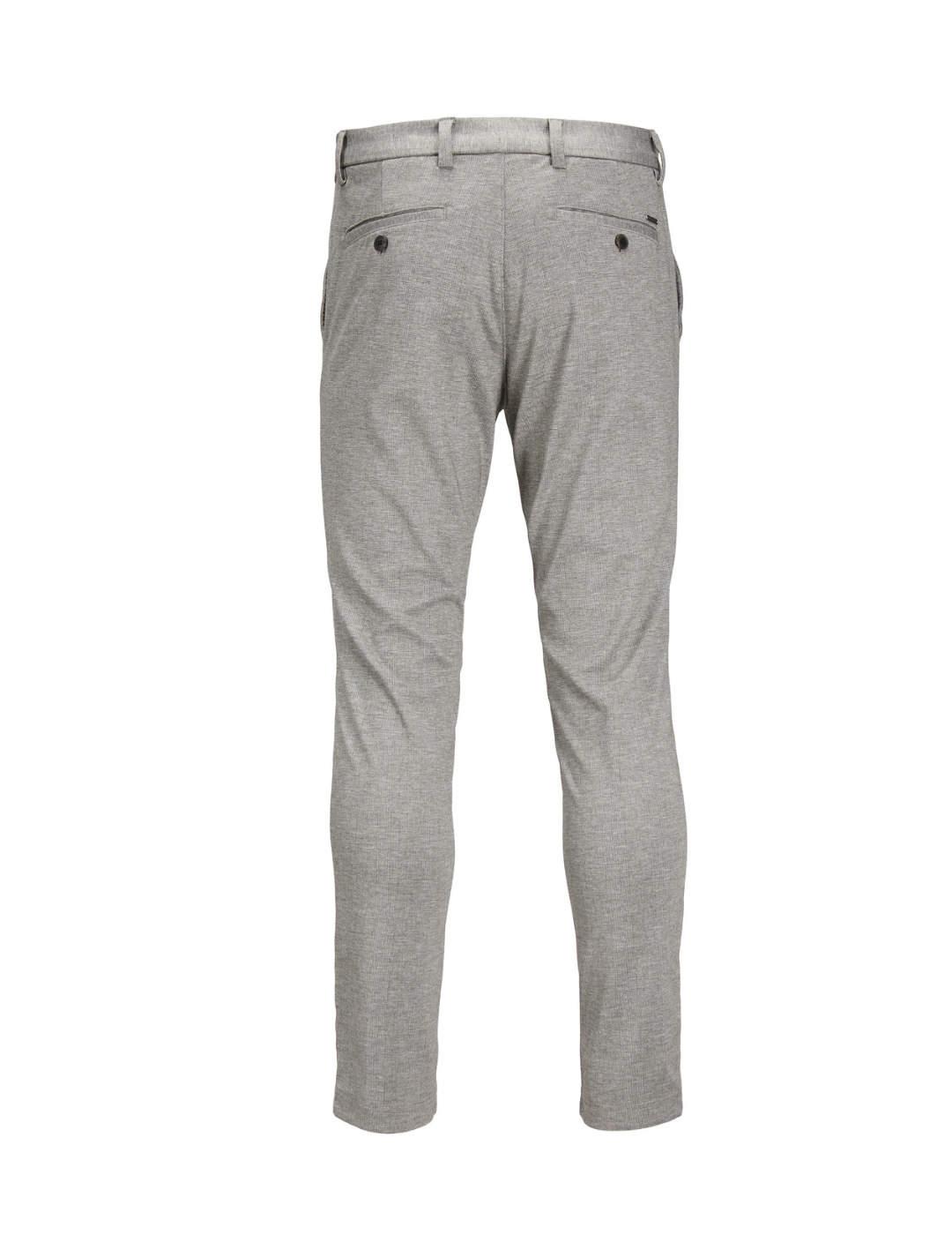 Pantalón chino Jack&Jones Marco cuadros gris Slim de hombre