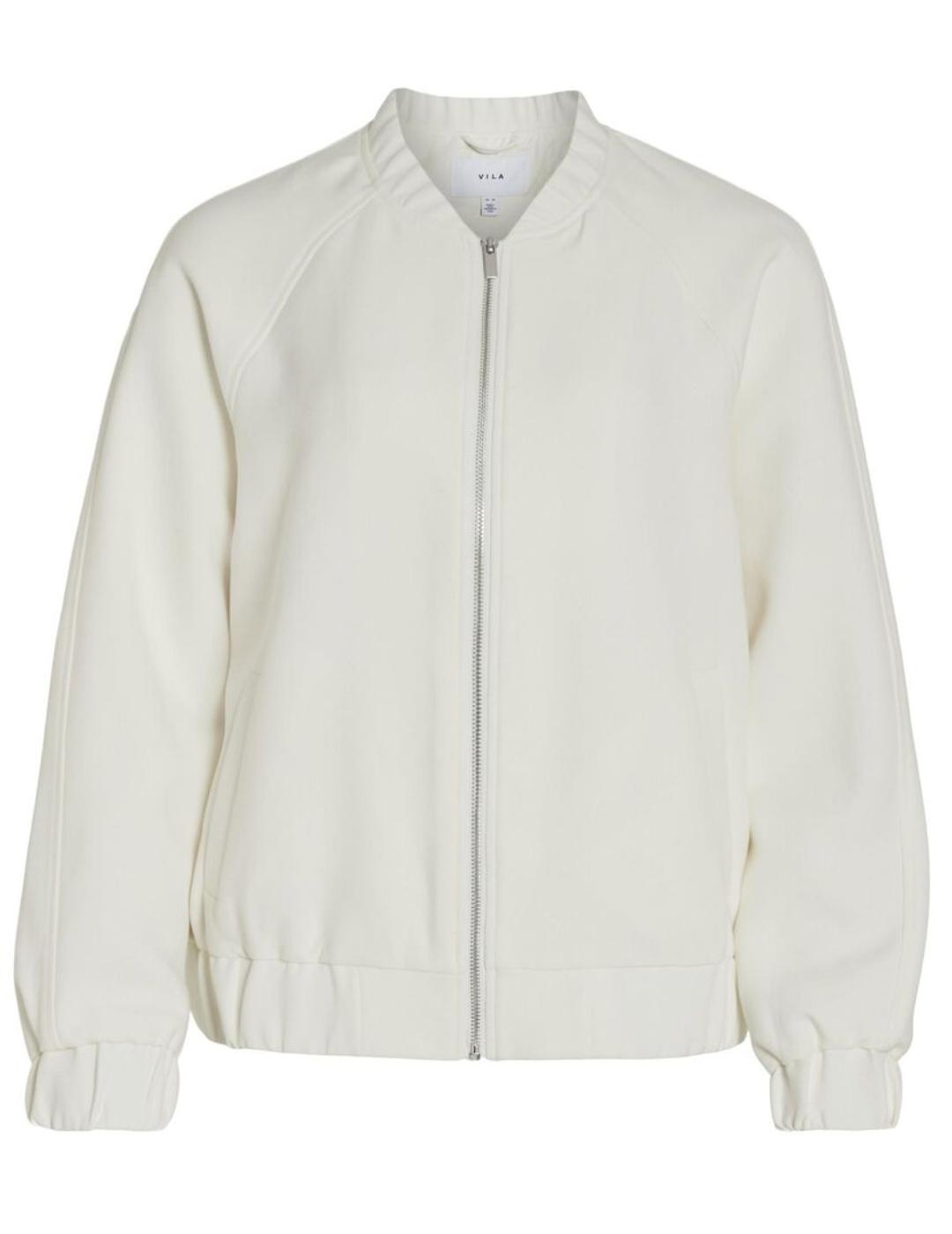 Chaqueta bomber Vila Lyra blanco cremallera holgado de mujer