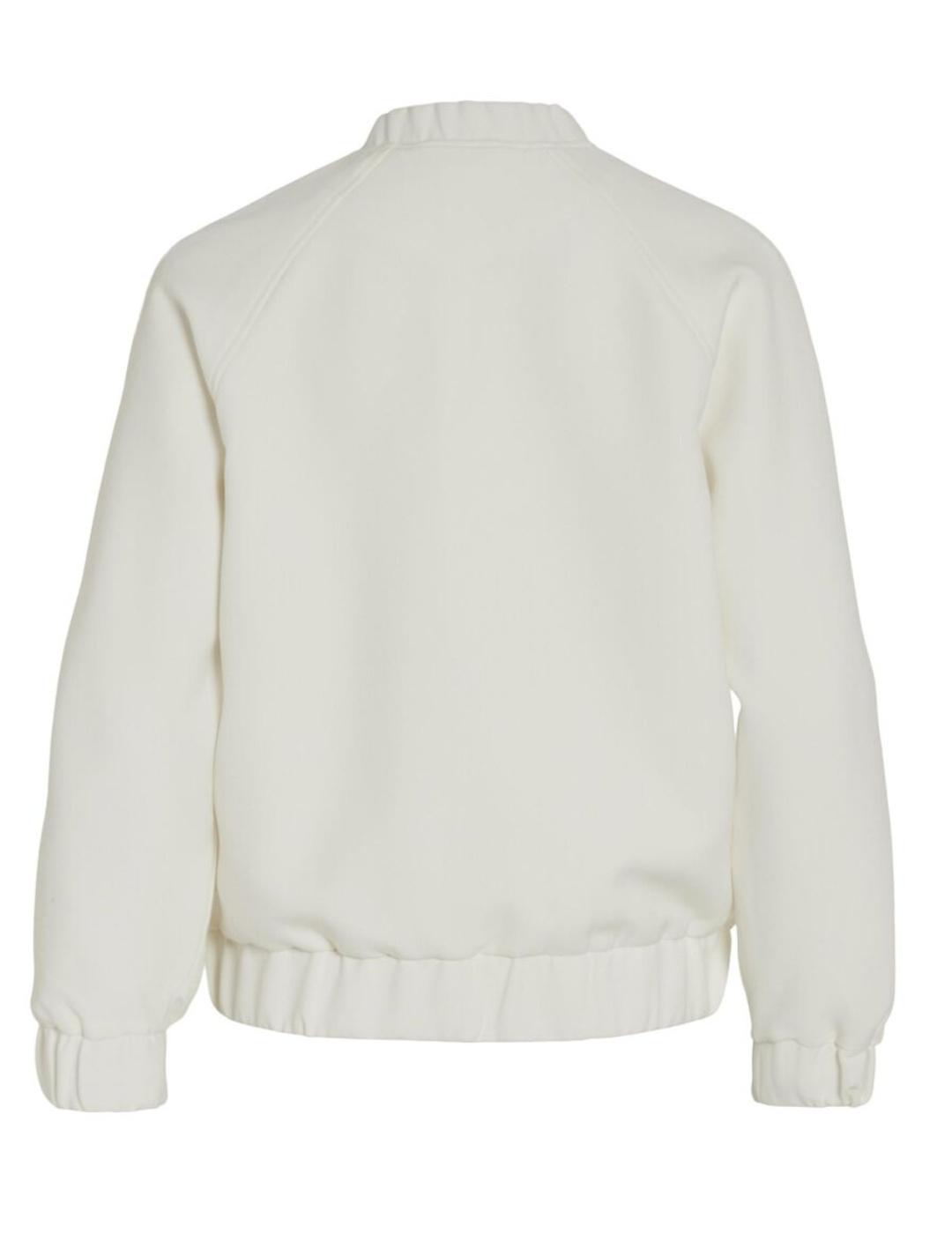 Chaqueta bomber Vila Lyra blanco cremallera holgado de mujer