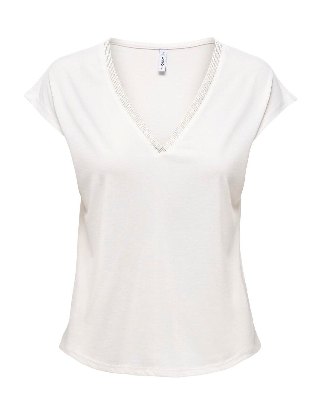 Camiseta Only Free blanca de mujer-/df01