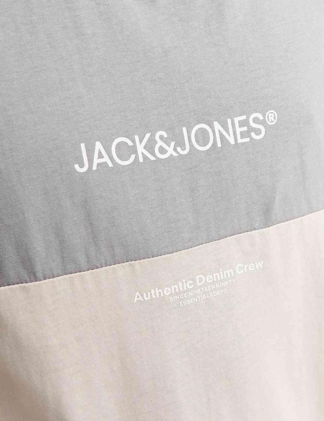 Camiseta Jack&Jones Ryder gris de manga corta para hombre
