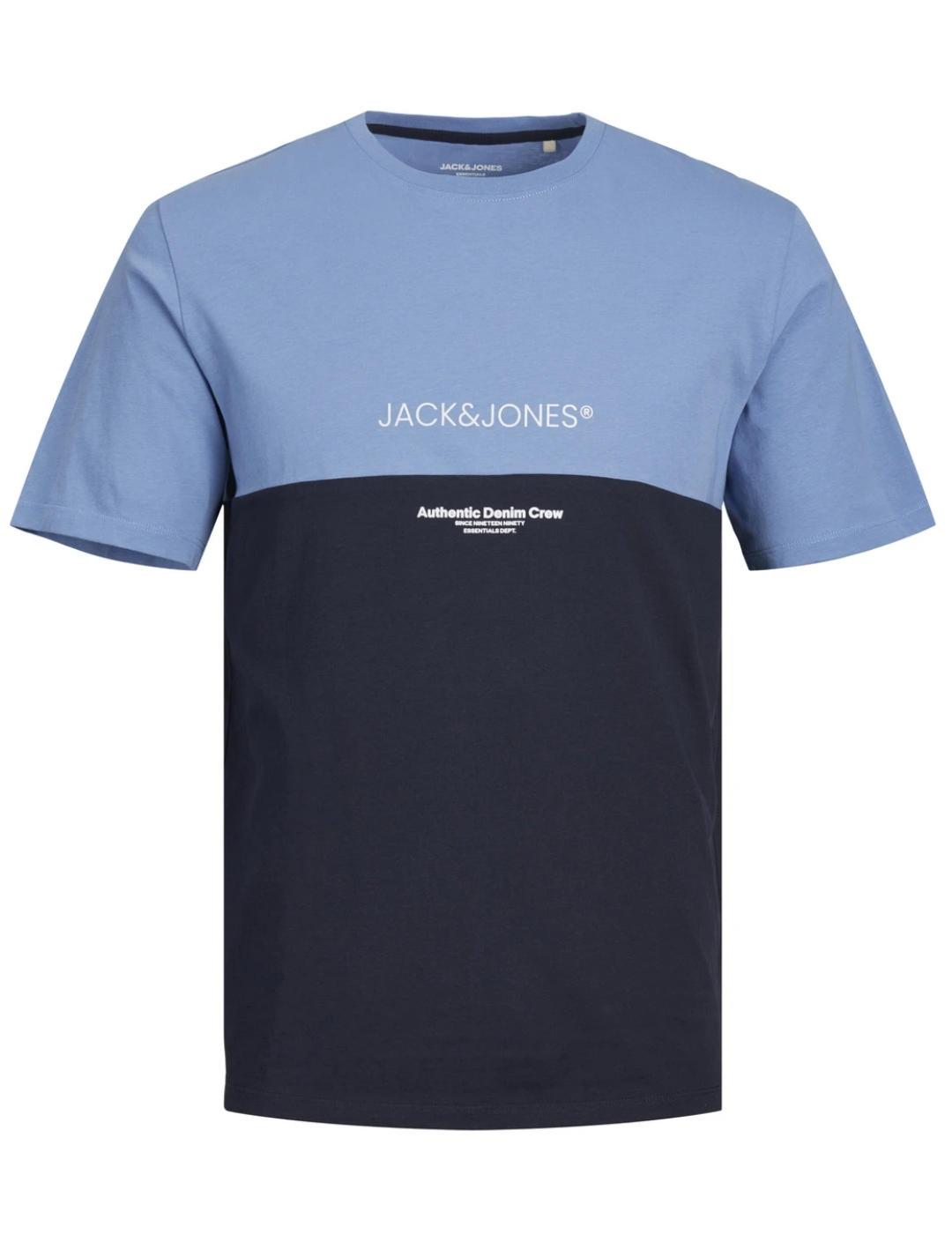 Camiseta Jack&Jones Ryder azul de manga corta para hombre