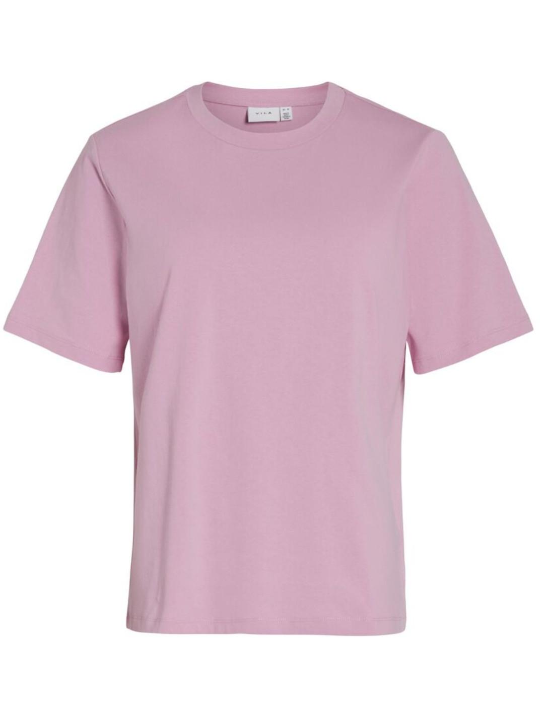 Camiseta Vila Darlene lila Regular manga corta para mujer