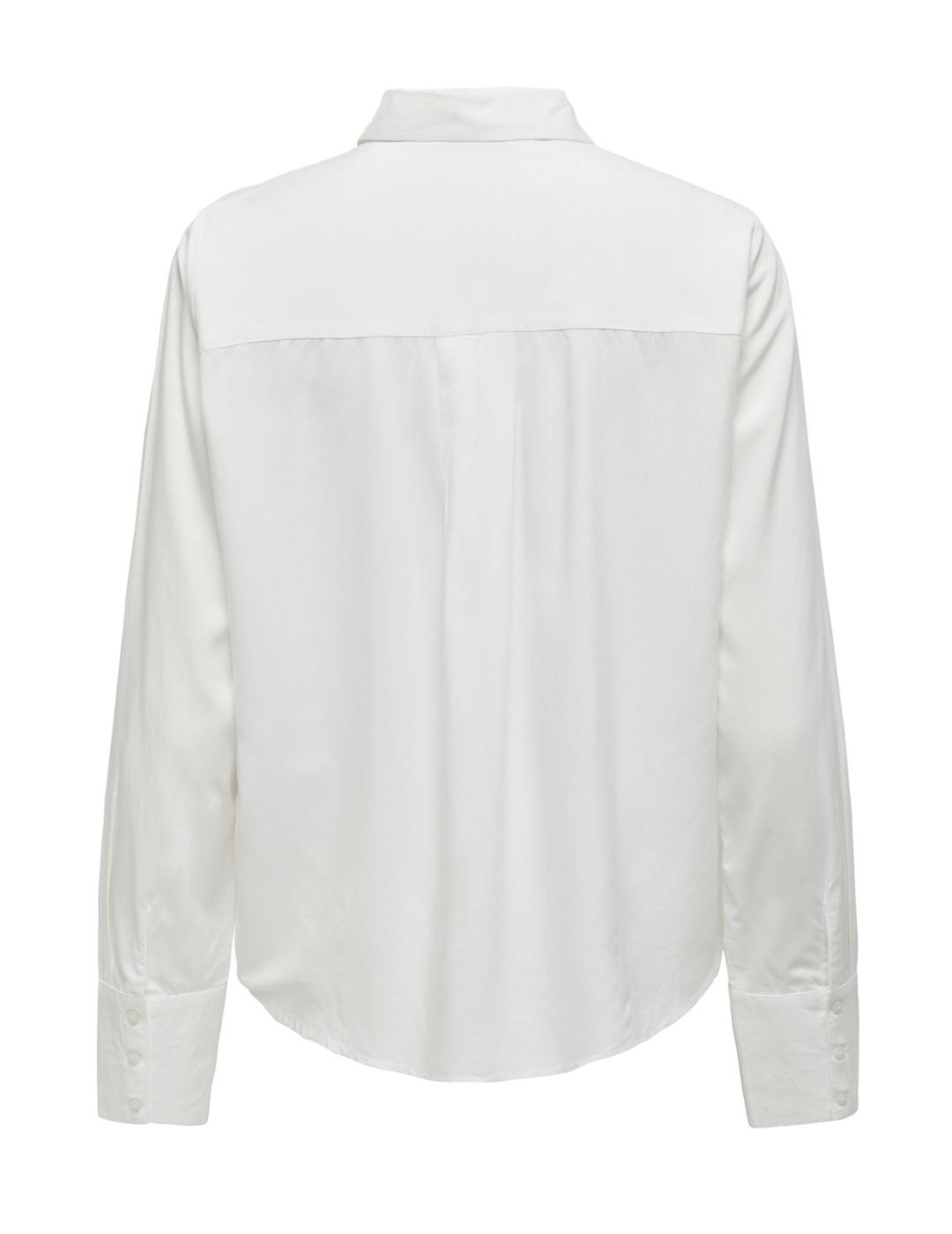 Camisa Only Berit blanca tejido fluido de mujer