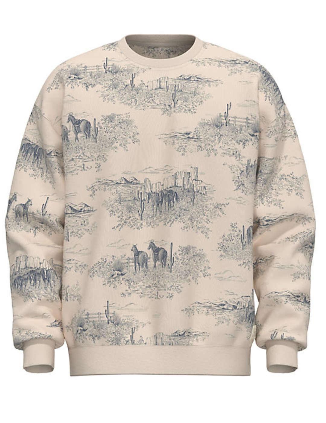 Sudadera Levi´s Western dibujos blanca/azul para hombre