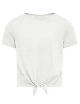 Top Only Kids New May blanco manga corta para niña
