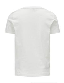Camiseta Only Kids Felice blanca de manga corta para niña