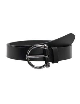Cinturón Only Lida negro de piel hebilla redonda para mujer