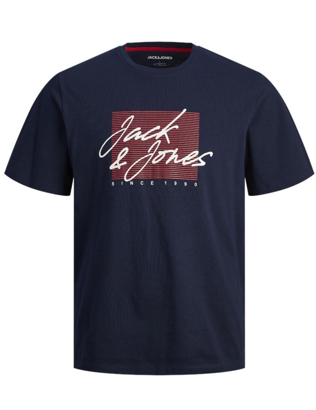 Camiseta Jack&Jones Junior Zuri marino manga corta de niño