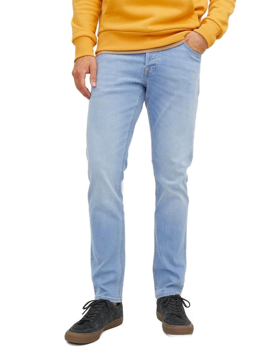 Pantalón vaquero Jack&Jones Glenn azul claro Slim de hombre