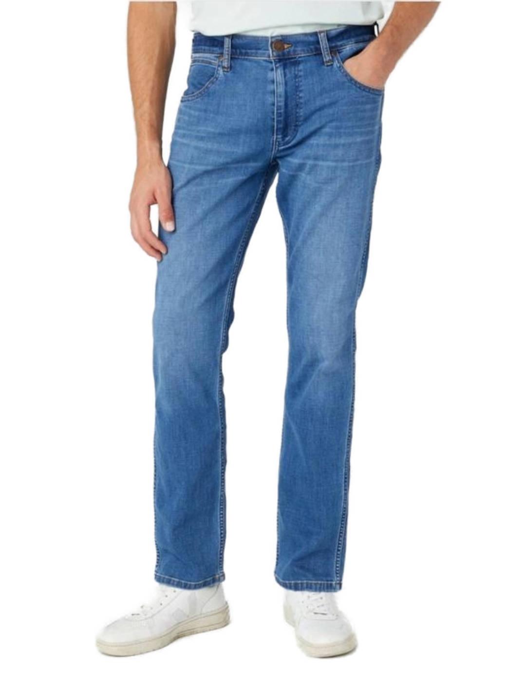 Pantalón vaquero Wrangler Greensbor azul medio slim hombre