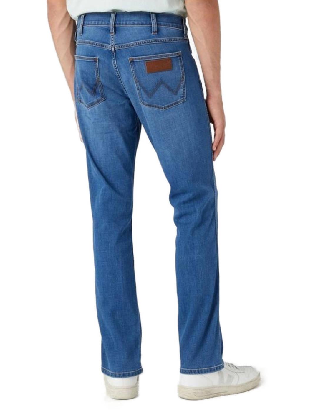 Pantalón vaquero Wrangler Greensbor azul medio slim hombre