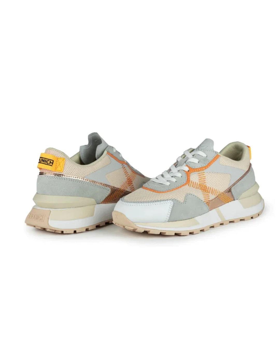 Zapatillas Munich Pulsar naranja/gris para mujer