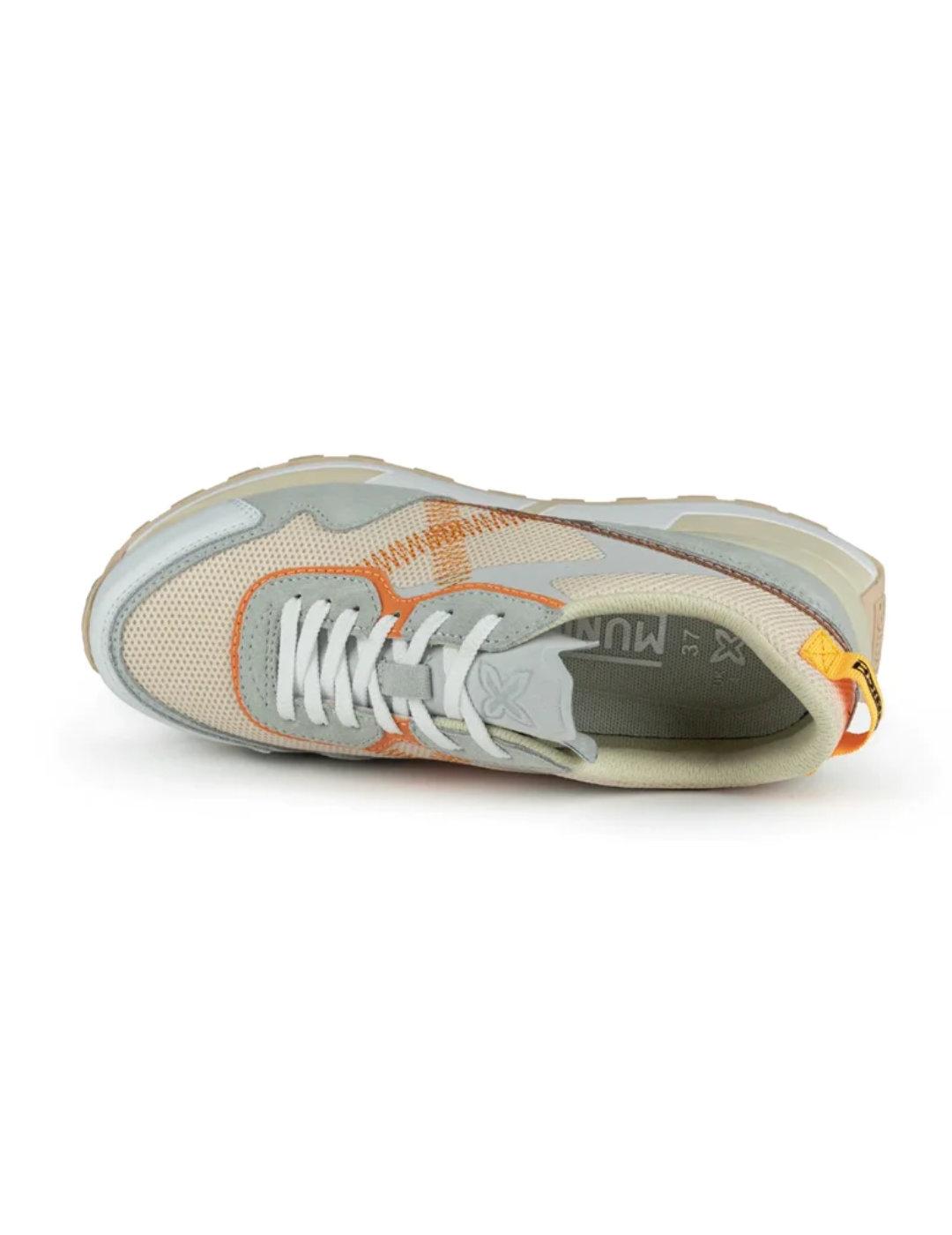 Zapatillas Munich Pulsar naranja/gris para mujer